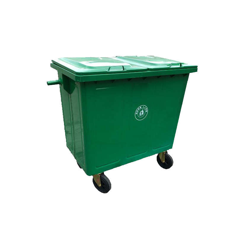 现货 环卫垃圾箱 大号铁皮660L挂车垃圾桶 660l镀锌户外垃圾桶