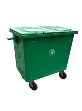 现货 环卫垃圾箱 大号铁皮660L挂车垃圾桶 660l镀锌户外垃圾桶