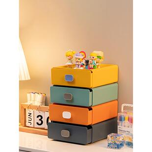 办公桌零食收纳盒ins风桌面化妆品置物架办公室书桌上学生宿舍柜