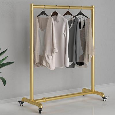 钢管服装店落地展示架专用龙门货架水管挂衣服晾捍衣架移动带轮子