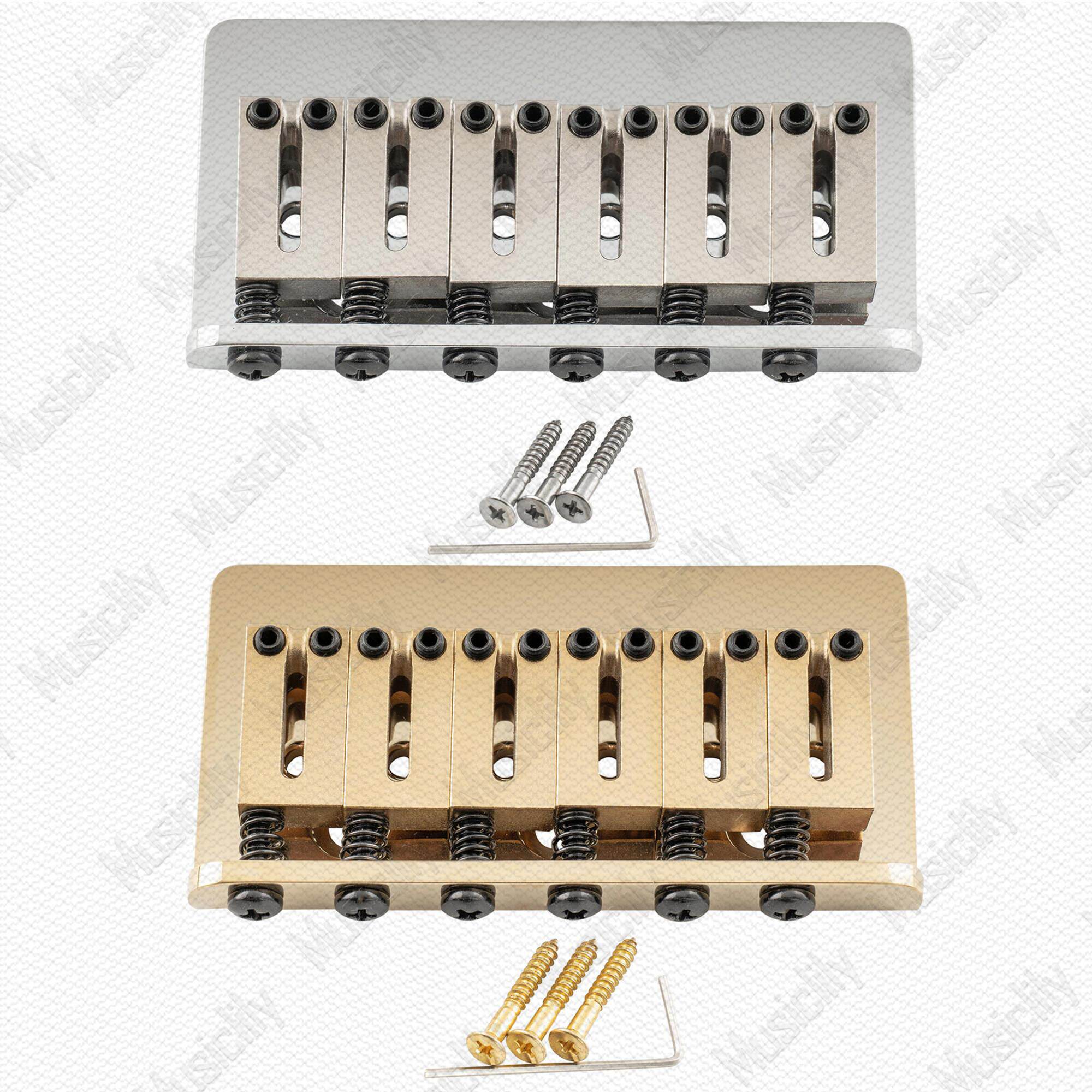 Musiclily电吉他ST Tele固定琴桥拉弦板偏斜角琴码子美芬版型52.5