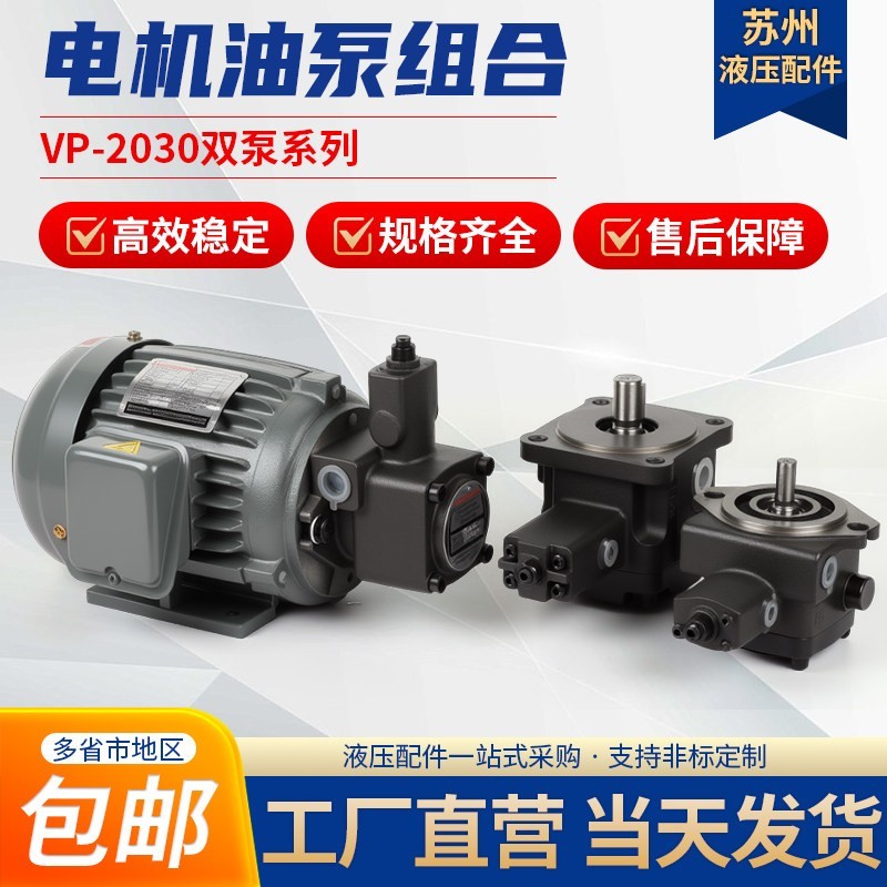 液压电机油泵泵头组合低高压变量叶片泵VP-2030FA3双泵0.75/1.5图片