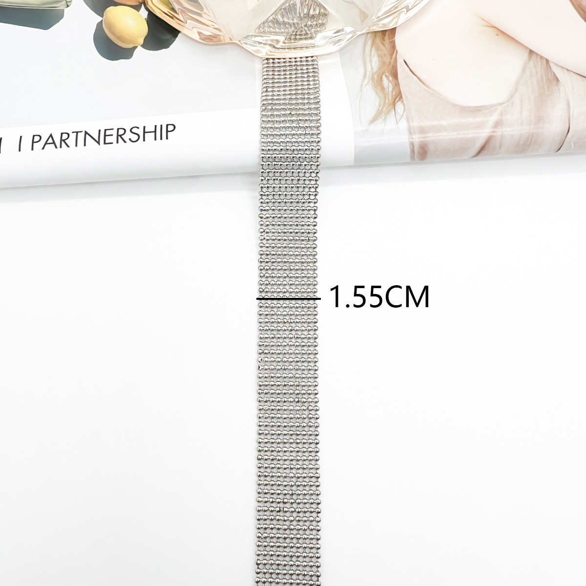 新款1.5CM铜珠链10排烧焊链条1.5里珠链diy服装鞋帽饰品辅料配饰