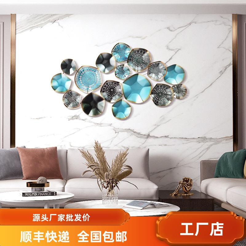 挂件客厅玄关镂空美式荷叶挂饰墙面装饰创意道铁艺壁饰立体餐厅过