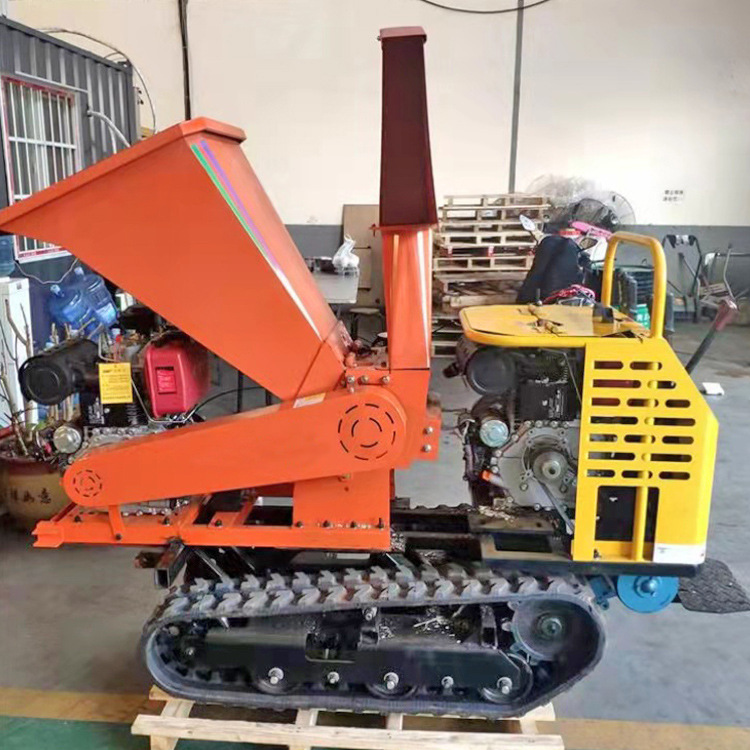 小型履带粉碎机树枝秸秆粉碎机设备卧式树枝粉碎机机器