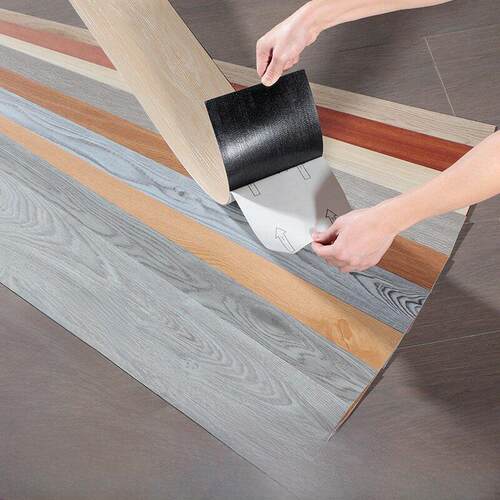 奶油风木纹pvc地板贴自粘塑胶地板革家用客厅卧室旧地面翻新地贴