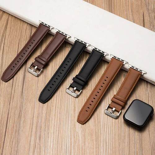 Leather Watch Band for apple watch strap 49mm 44mm 45mm 42mm