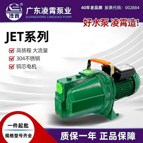 广东凌霄JET铸铁自吸喷射泵井水泵楼层增压泵水管道加压泵清水泵