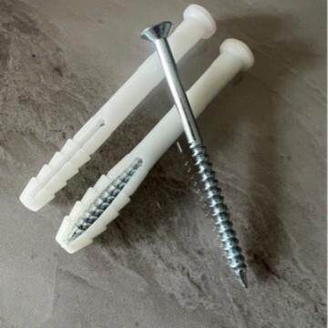 厂家直销橱柜吊柜膨胀螺丝8mm长6080mm塑料膨管五金胀塞胶粒膨胀
