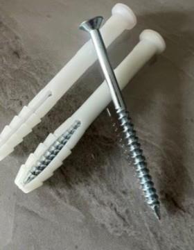 直销橱柜吊柜膨胀螺丝8mm长6080mm塑料膨管五金胀塞胶粒膨胀