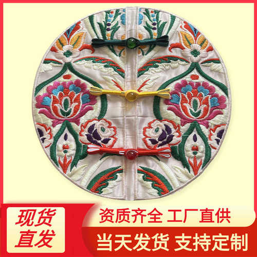 国潮盘扣刺绣布贴民族风贴花装饰辅料刺绣布贴大号国潮汉服装饰贴