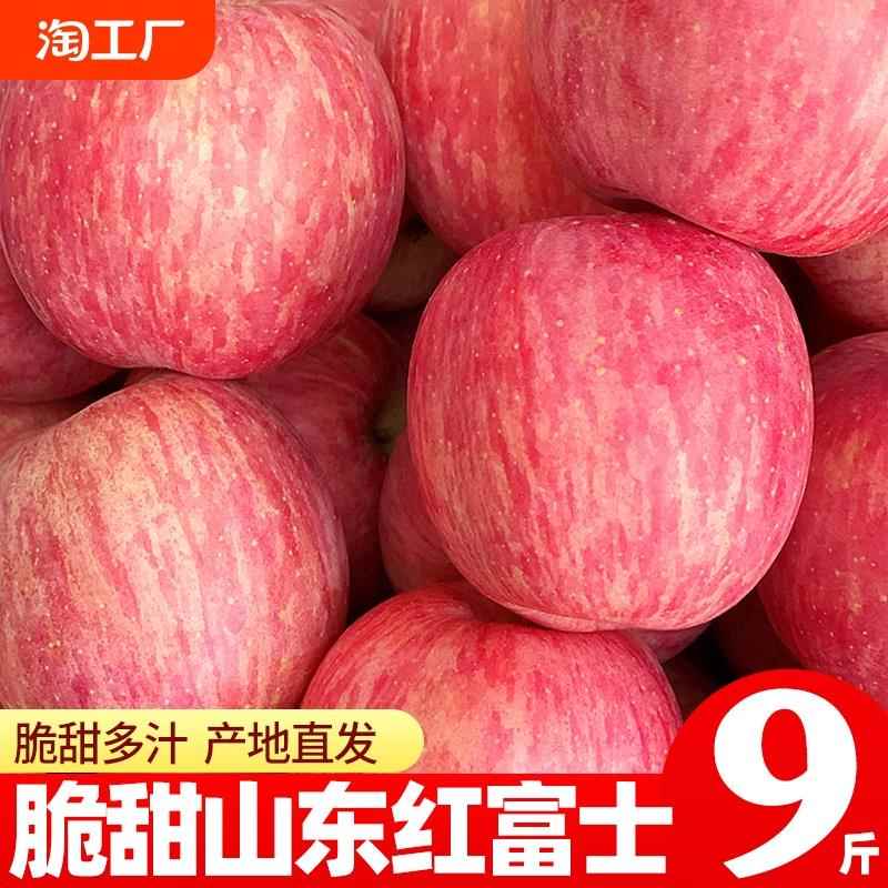 正宗山东烟台红富士苹果新鲜水果当季一整箱冰糖心脆甜带箱10斤装