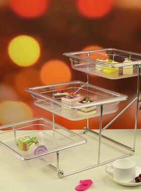 J6A三层自助餐展示盘水果面点F75HM8S6包厅蛋糕心蛋挞酒店餐D食物