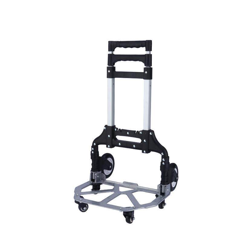 折叠拉车铝合金行李车便携手拉车购物拉货车家用搬运车静音轮拖车