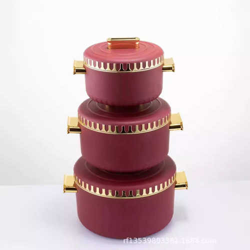 Food Warmer Container外贸3PCS金花边双层便当盒保保温热销非洲