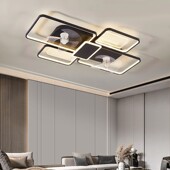 摇头吸顶风扇灯卧室家用餐厅现代简约吊扇灯创意客厅一体电风扇灯