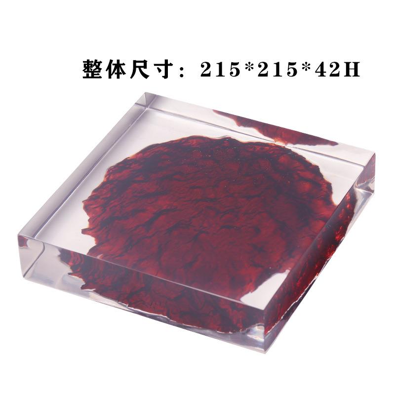 创意新中式透明树脂禅意托盘组合桌面摆件样板房客厅茶室软装摆件