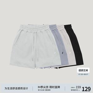 BODYDREAM BM男女同款夏季短裤针织结构四分裤直筒宽松运动休闲