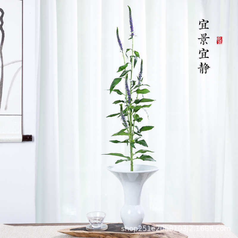 黑色池坊立花生花花器禅意日式小原流插花花道流茶室桌面摆件器皿