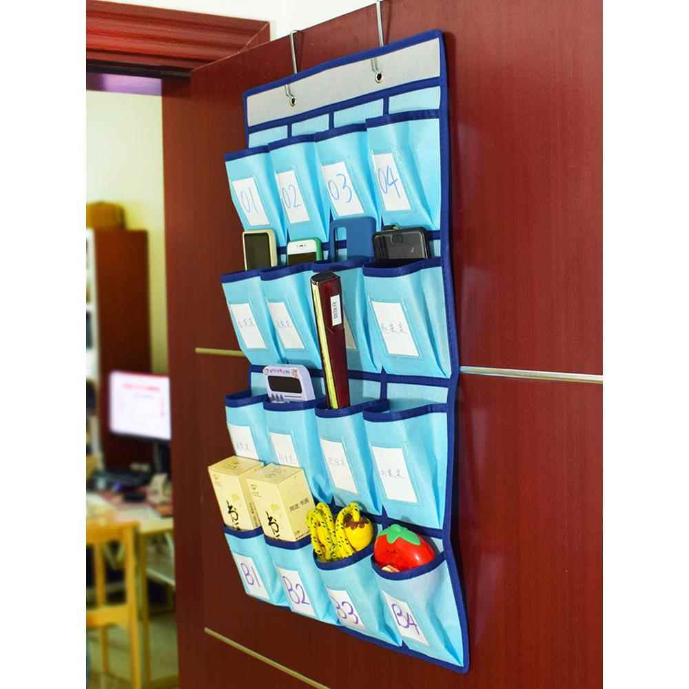 漫栩20格48格教室手机收纳挂袋会议整理袋 学生插卡门墙壁挂袋