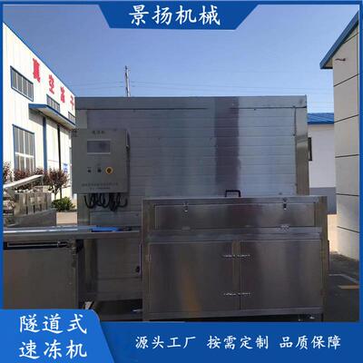 鱿鱼隧道式速冻机海参鲍鱼快速冷冻设备水饺包子单体速冻