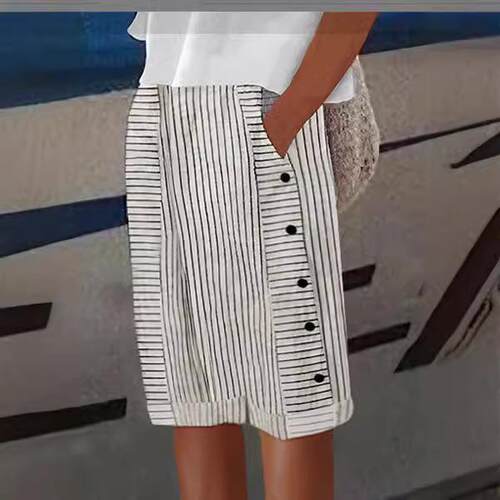 Women's striped shorts 女士条纹短裤