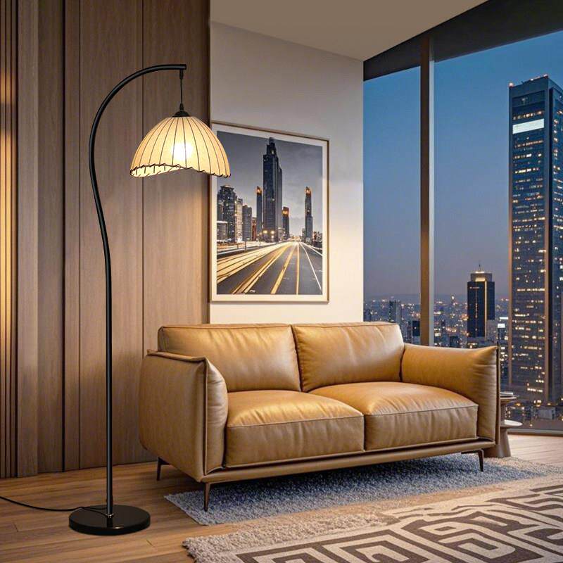 客厅落地灯沙发旁边高级感法式覆古卧室床头钓鱼灯温馨气氛灯具