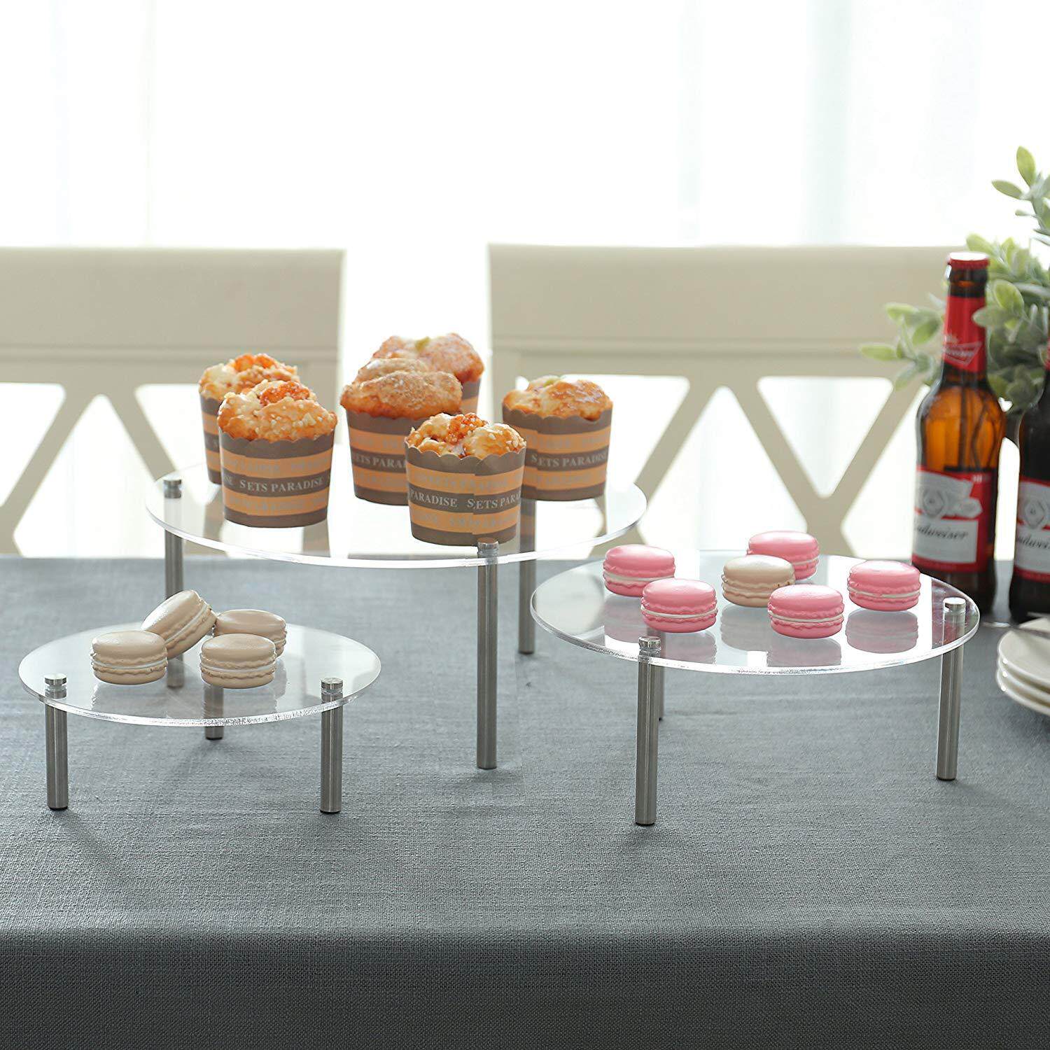 3层亚克力蛋糕展示架 圆形甜品摆放架三件套 cake stand
