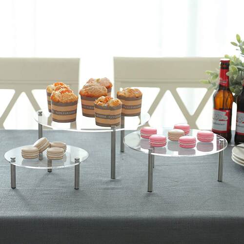3层亚克力蛋糕展示架 圆形甜品摆放架三件套 cake stand