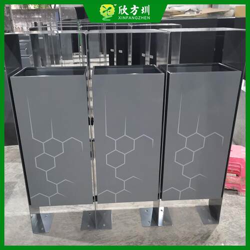 户外垃圾桶不锈钢公园小区三分类喷粉金属市政街道步行街果皮箱