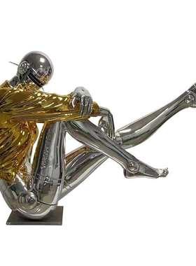 灯饰酒店装饰电镀艺术姬样板间前台彩色装饰品摆件机器装饰灯