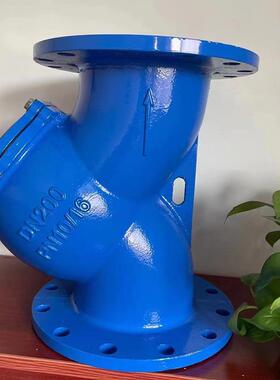 GL41H-16Y型法兰过滤器GL1H球4铁墨滤铸过器不锈钢Y型法兰过滤器