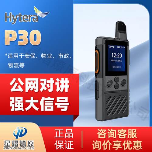 Hytera海能达P30公网对讲机4G全网通不限距离手持机安保 物业手台