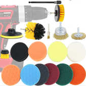 地板钢丝刷清洁清洁电钻电钻件套刷款 刷18刷刷电动套装