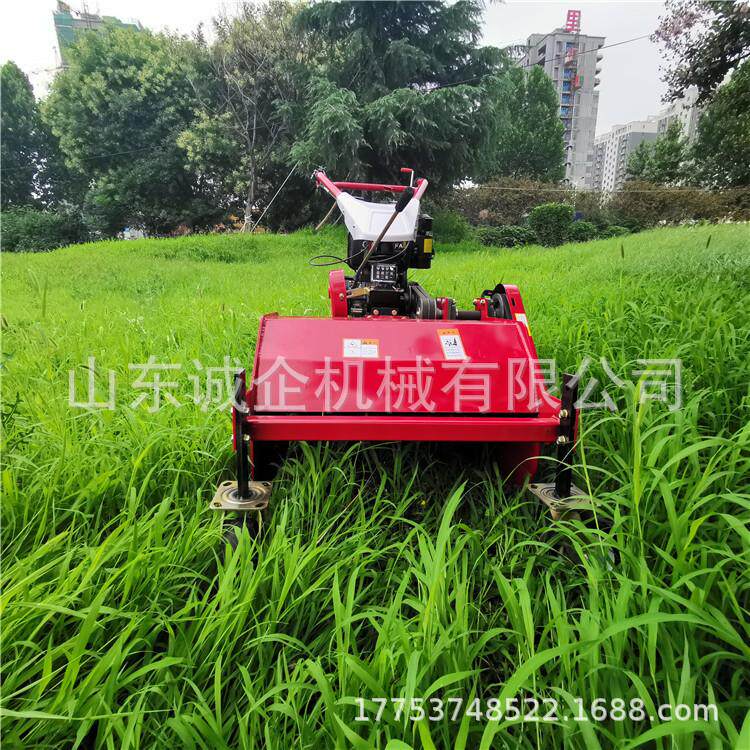 厂家山地开荒碎草机秋季农田甩刀式灭茬机手扶柴油前置除草机