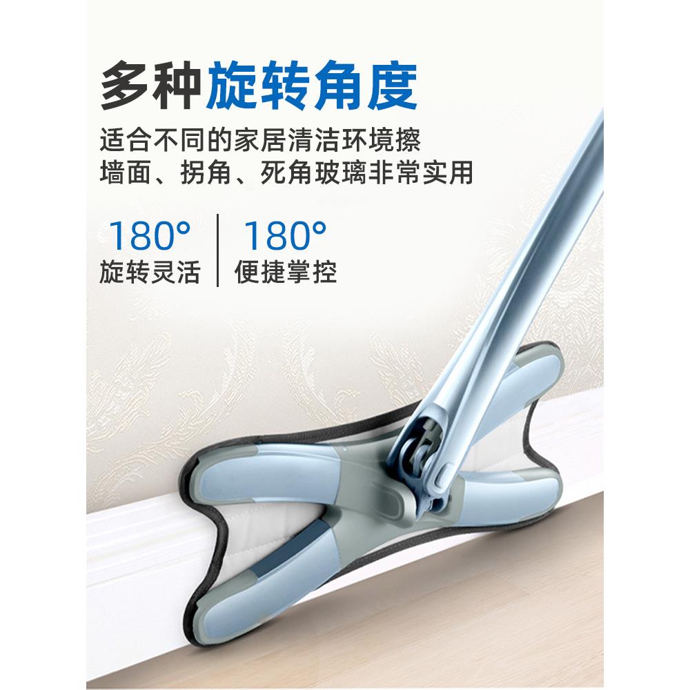 KI升TOB9S级蝴蝶托帕拖把家用水免手洗自拧水仿吸手225新款x型平0