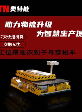 PLC远程控制工业可多台联动RGV轨道车工位精准识别子母穿梭车