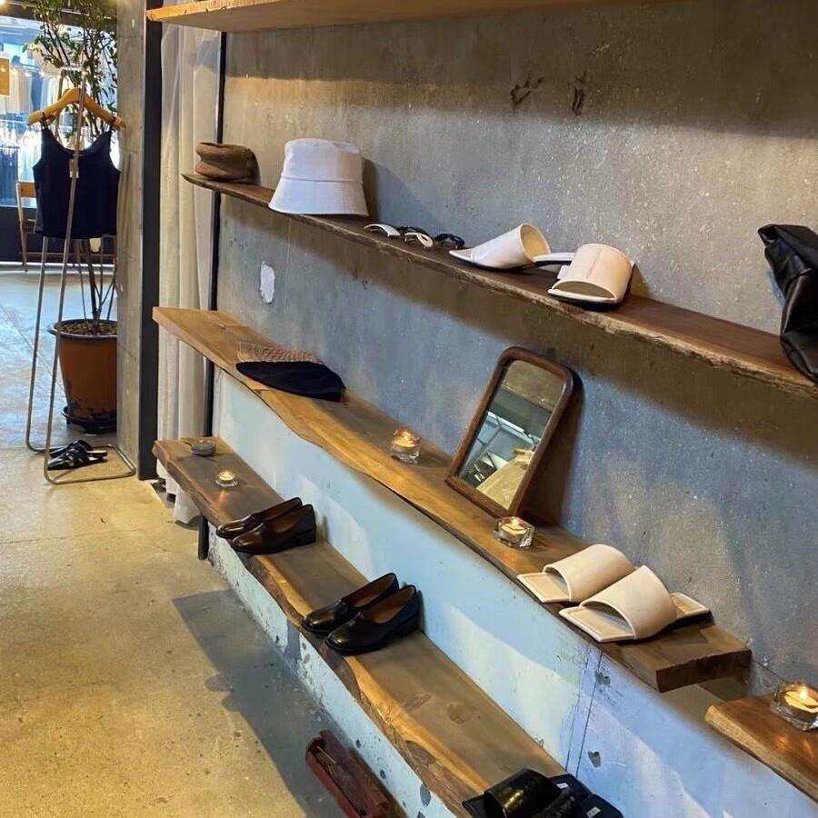 墙上复古置物架墙壁书架挂墙隔板墙面壁挂式展示架一字板上墙层板