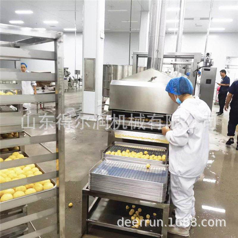 预制菜茄子油炸流水线 小型蔬菜类食品油炸机 含油量低 挂浆裹粉
