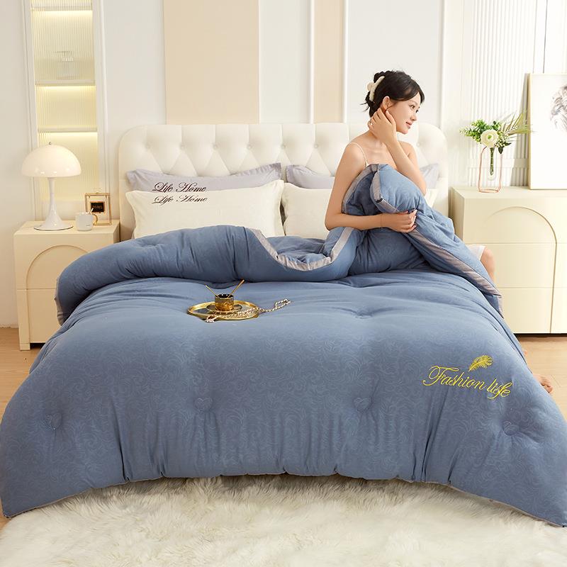 母婴级A类豆维刺绣被春秋品牌/纤被被芯加厚大冬被内胆棉被子直播