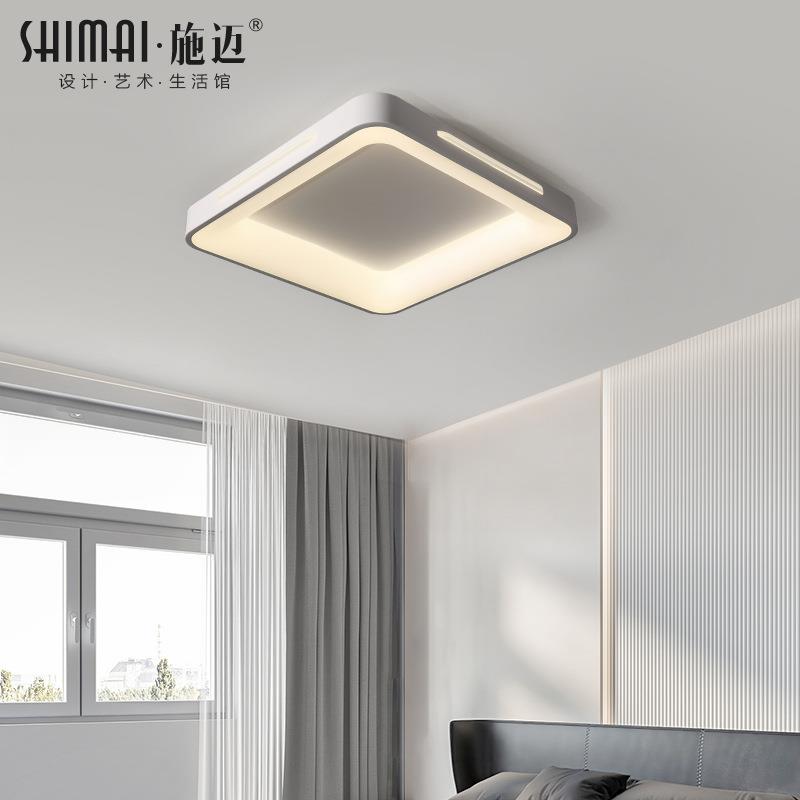 北欧风简约现代卧室书房吸顶灯创意个性简方led吸顶灯