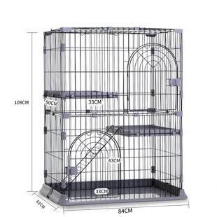 正品 笼家用猫厕一体猫屋猫房猫猫窝层超大自间由空别墅两不占地小