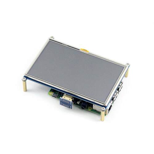 微雪 树莓派4代3B+ Raspberry pi 5寸LCD液晶 触摸屏 HDMI显示屏
