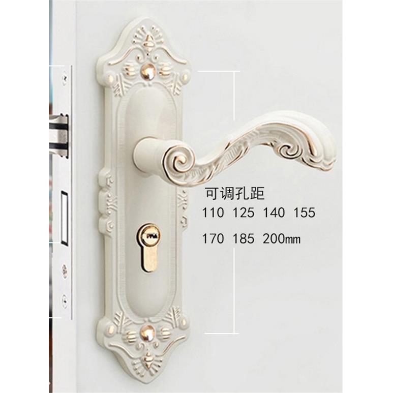 白可调欧式室内无品牌/色门锁音黄古铜家用用型房通门锁整套静旧