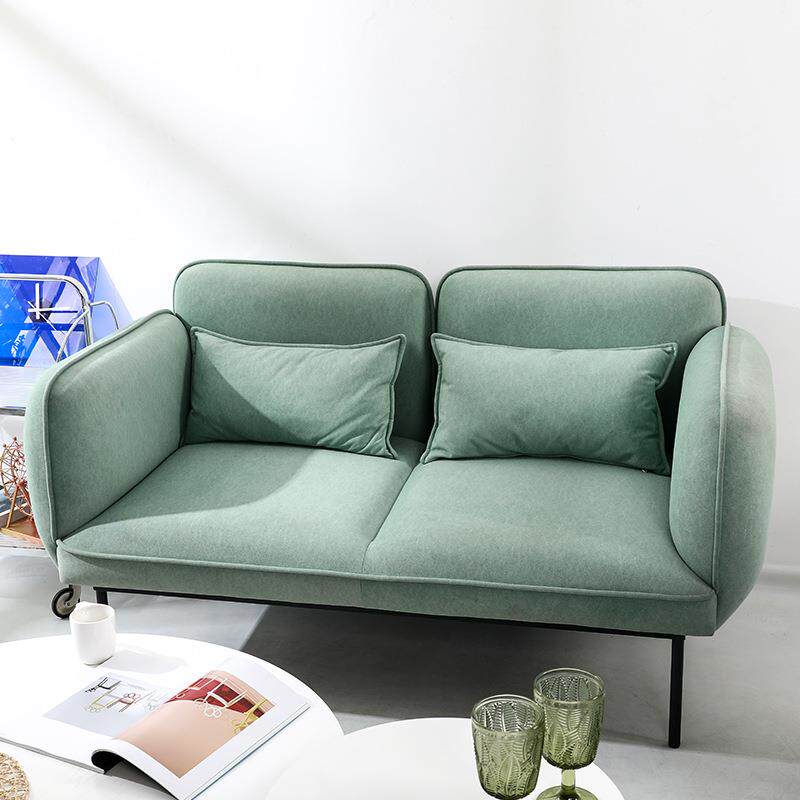 布艺双人沙发小户型客厅简约现代出租屋小型北欧单人懒人沙发公寓