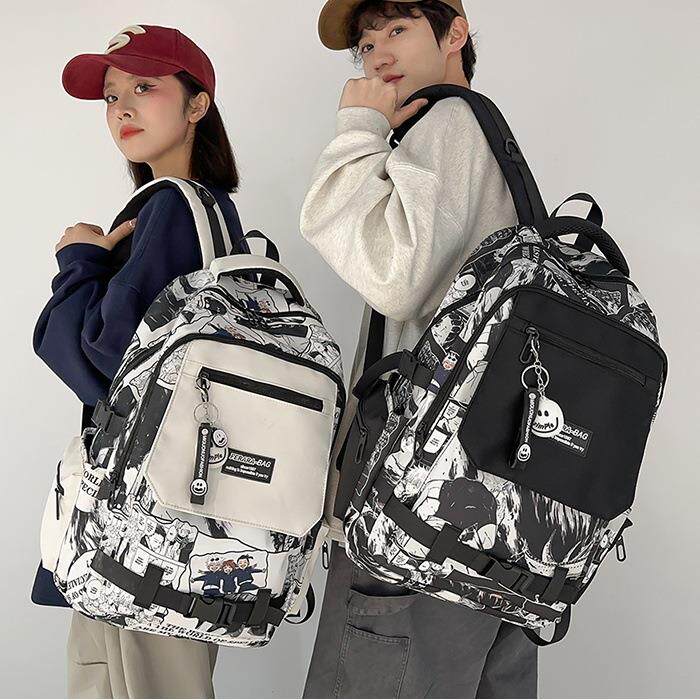书包男中学生ins潮酷个性时尚初高中生双肩包日系涂鸦潮流背包女