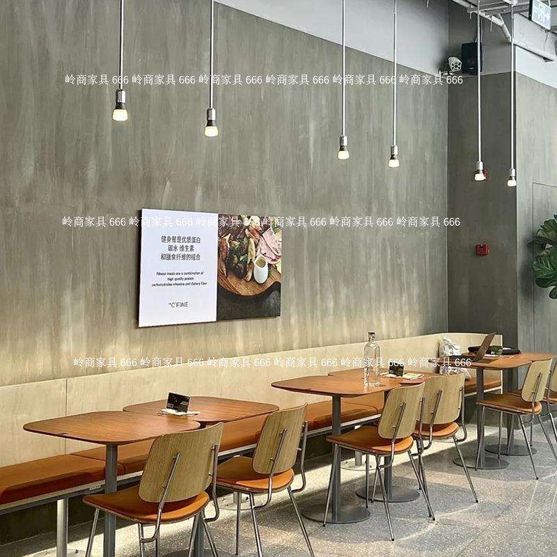 网红工业风餐厅实木餐桌咖啡厅甜品奶茶日料店桌椅组合酒吧小方桌