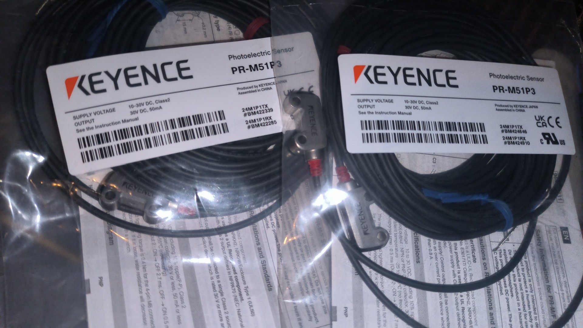 基恩士对射传感器PR-M51P3 全新原装正品，项目结余，详