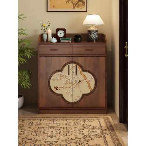 宋氏美学家具新中式实木抽屉柜客厅一体墙卧室储物柜储物柜