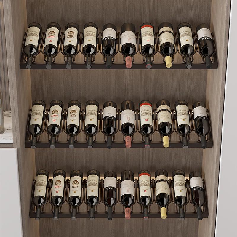 现代轻奢家用红酒架倒放悬挂摆件酒柜酒瓶架子葡萄酒层置物架定制